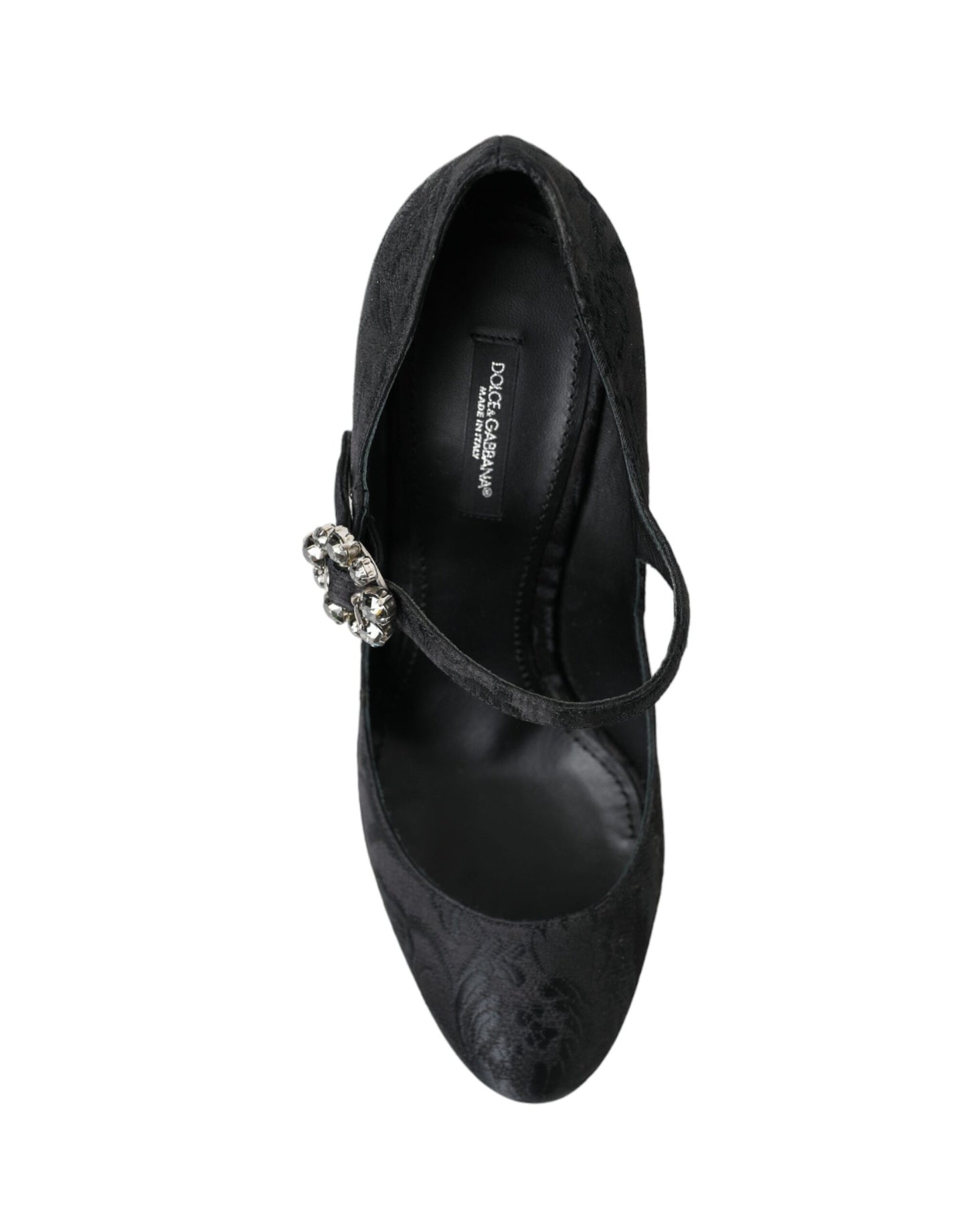 Dolce & Gabbana Black Brocade Mary Janes Heels Pumps Shoes Dolce & Gabbana