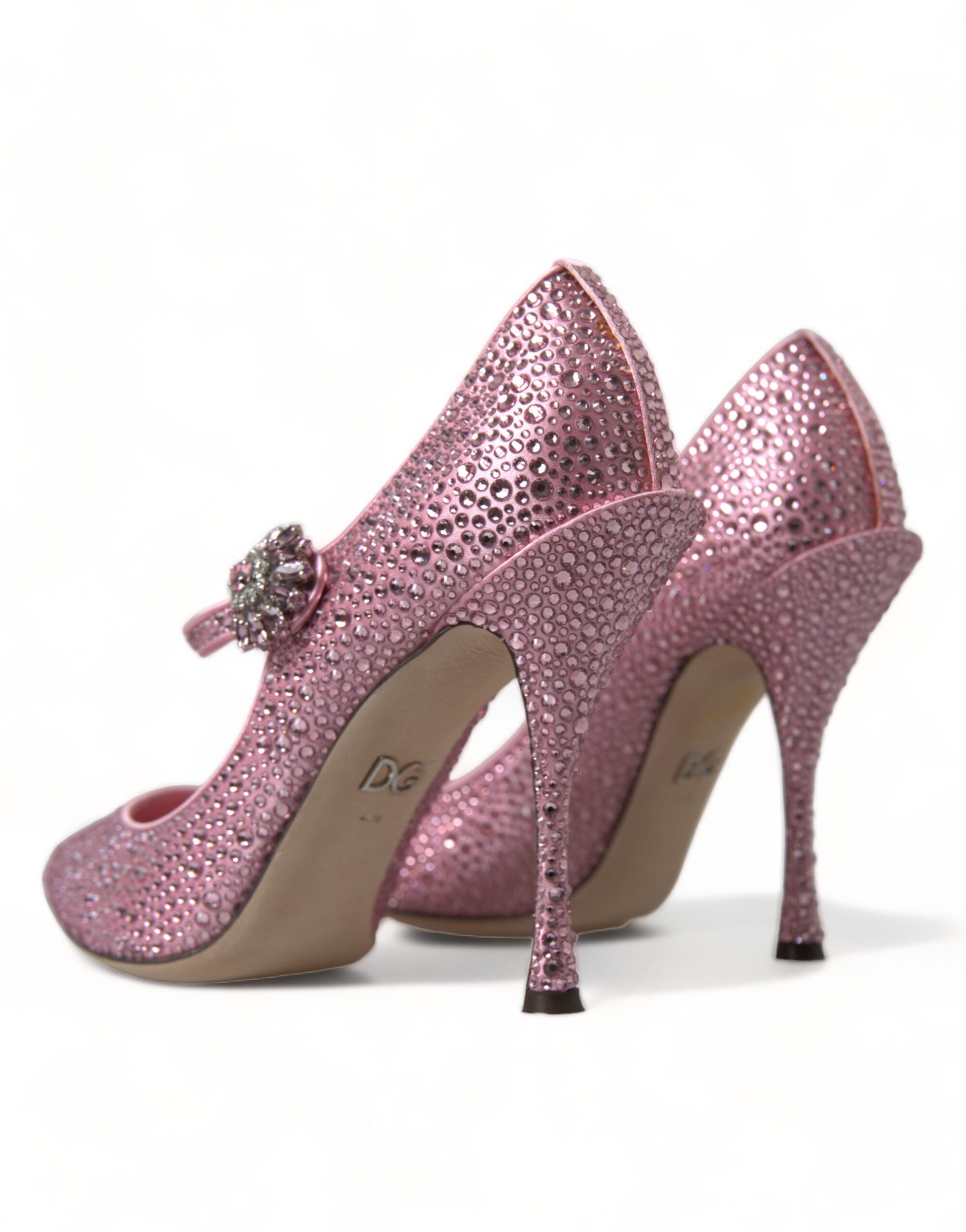 Dolce & Gabbana Pink Strass Crystal Heels Pumps Shoes Dolce & Gabbana