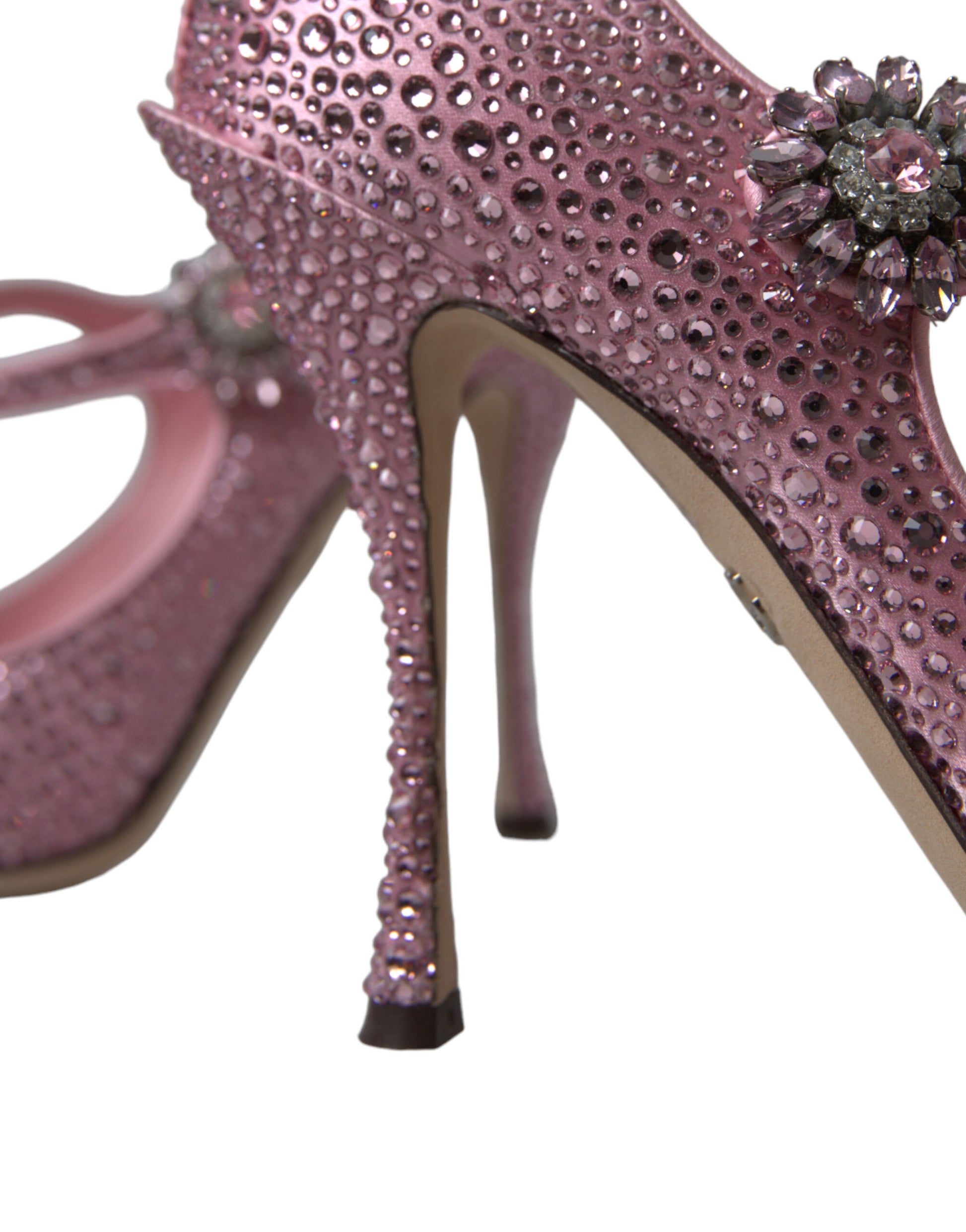 Dolce & Gabbana Pink Strass Crystal Heels Pumps Shoes Dolce & Gabbana