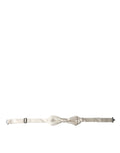 Dolce & Gabbana White Silk Slim Adjustable Neck Papillon Bow Tie Dolce & Gabbana