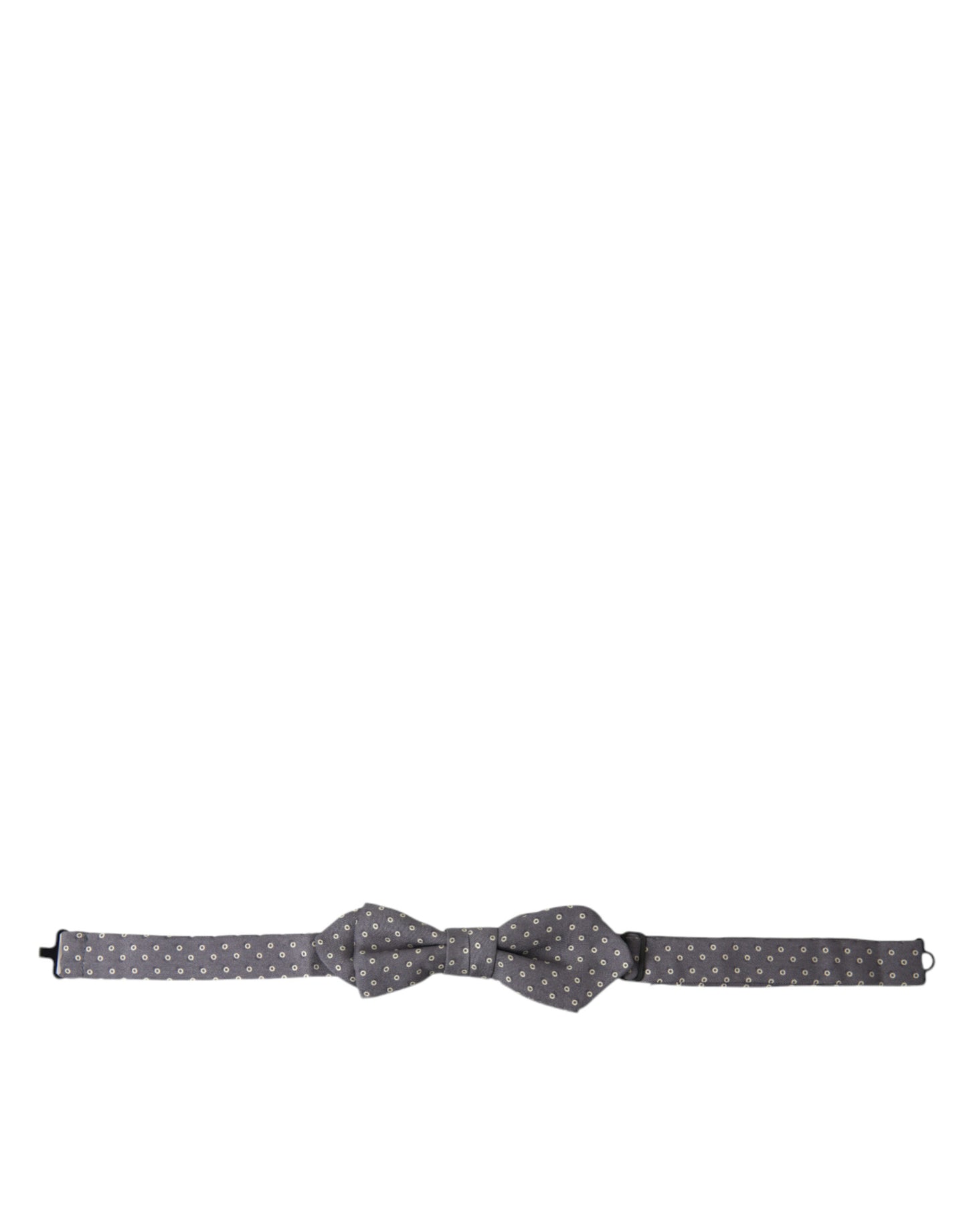 Dolce & Gabbana Gray Polka Dots Silk Adjustable Neck Papillon Bow Tie Dolce & Gabbana