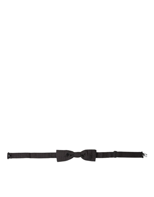 Dolce & Gabbana Brown Fantasy Silk Adjustable Neck Men Papillon Bow Tie Dolce & Gabbana
