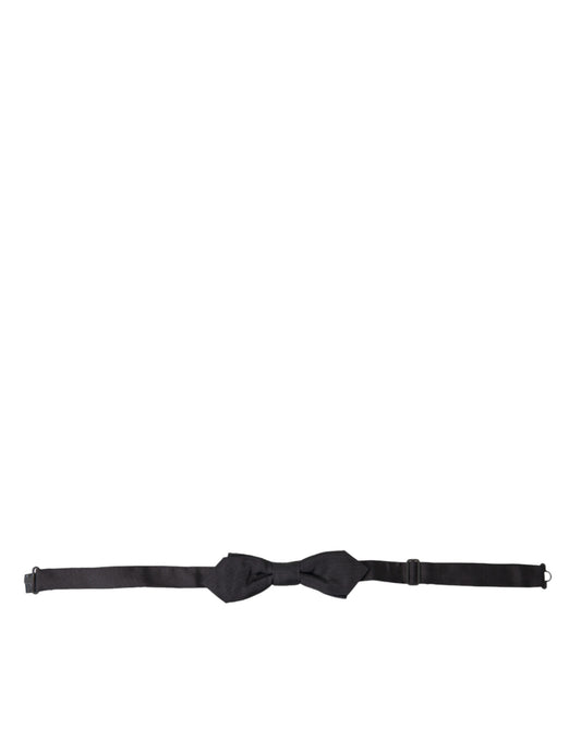 Dolce & Gabbana Black Silk Adjustable Neck Men Papillon Bow Tie Dolce & Gabbana