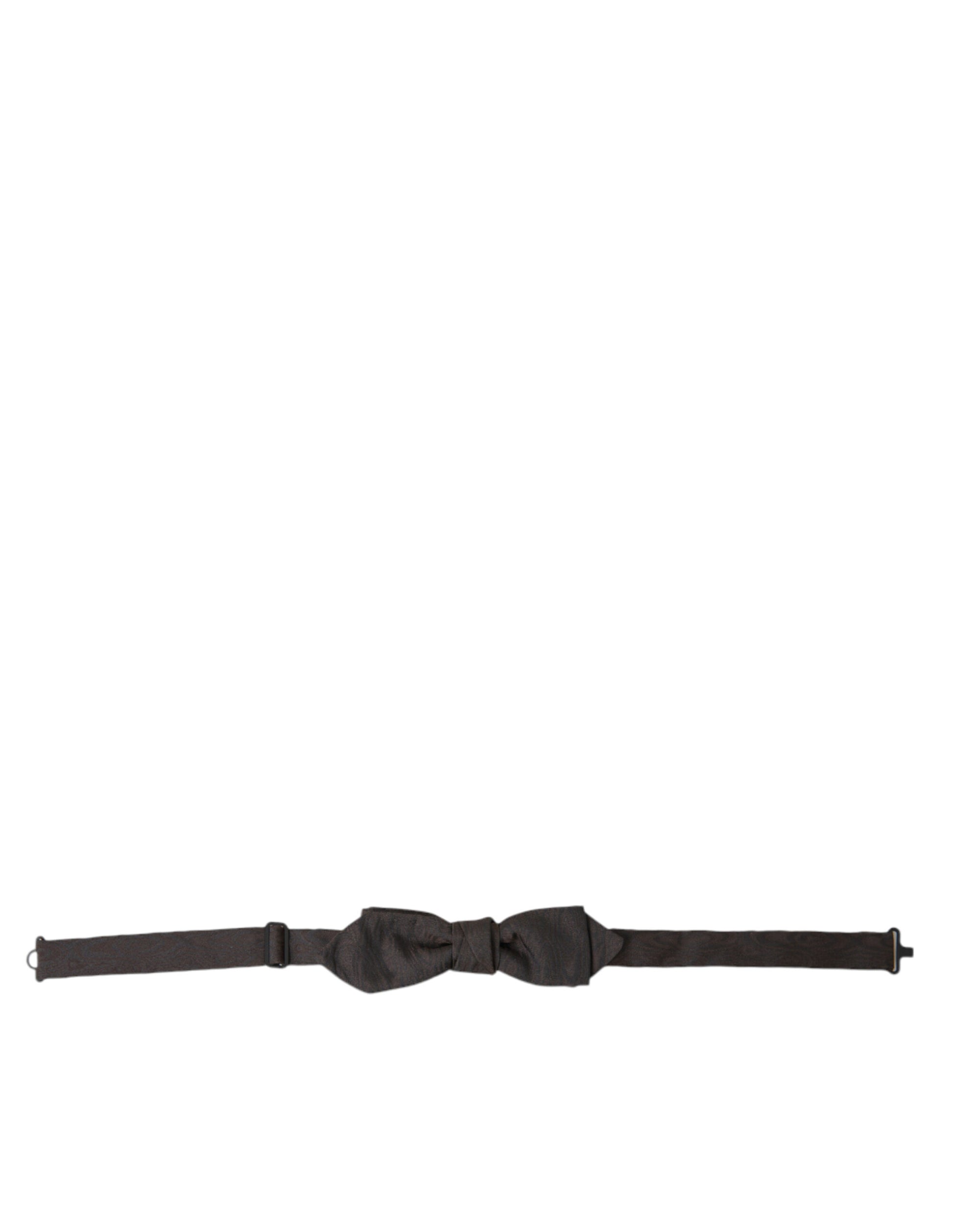 Dolce & Gabbana Brown Polyester Silk Adjustable Neck Men Papillon Bow Tie Dolce & Gabbana