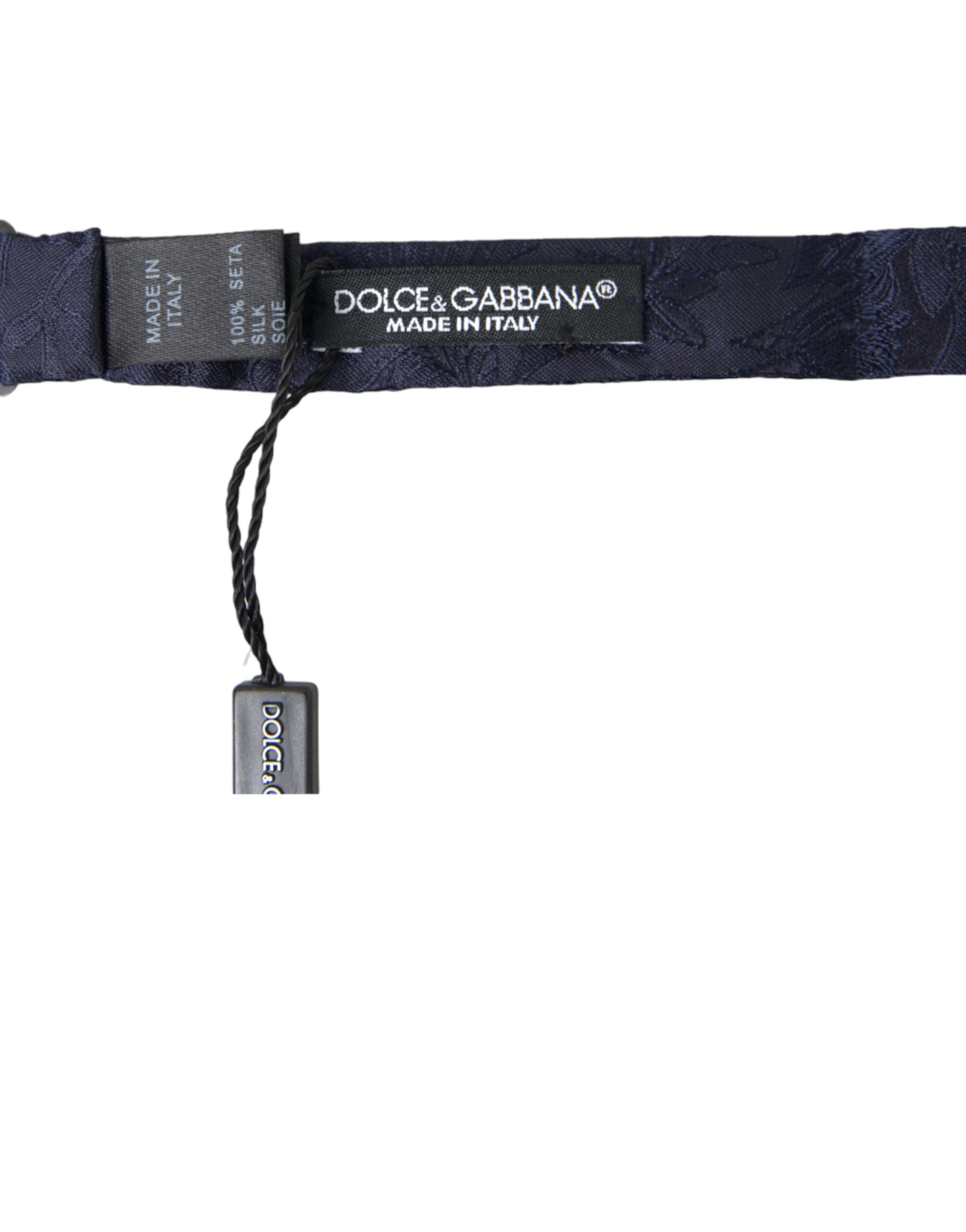 Dolce & Gabbana Blue Silk Adjustable Neck Men Papillon Bow Tie Dolce & Gabbana