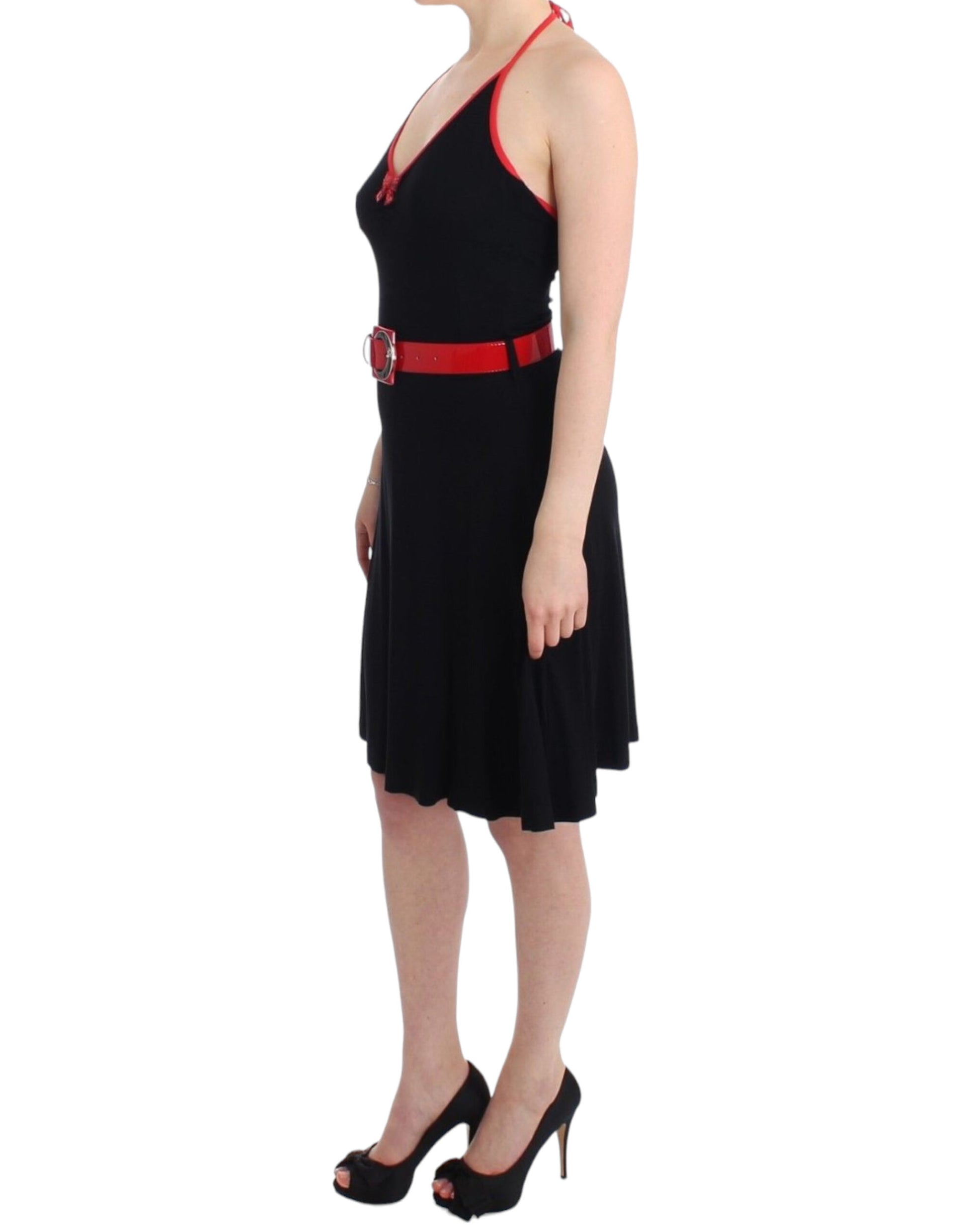 Roccobarocco Black belted palladio dress Roccobarocco