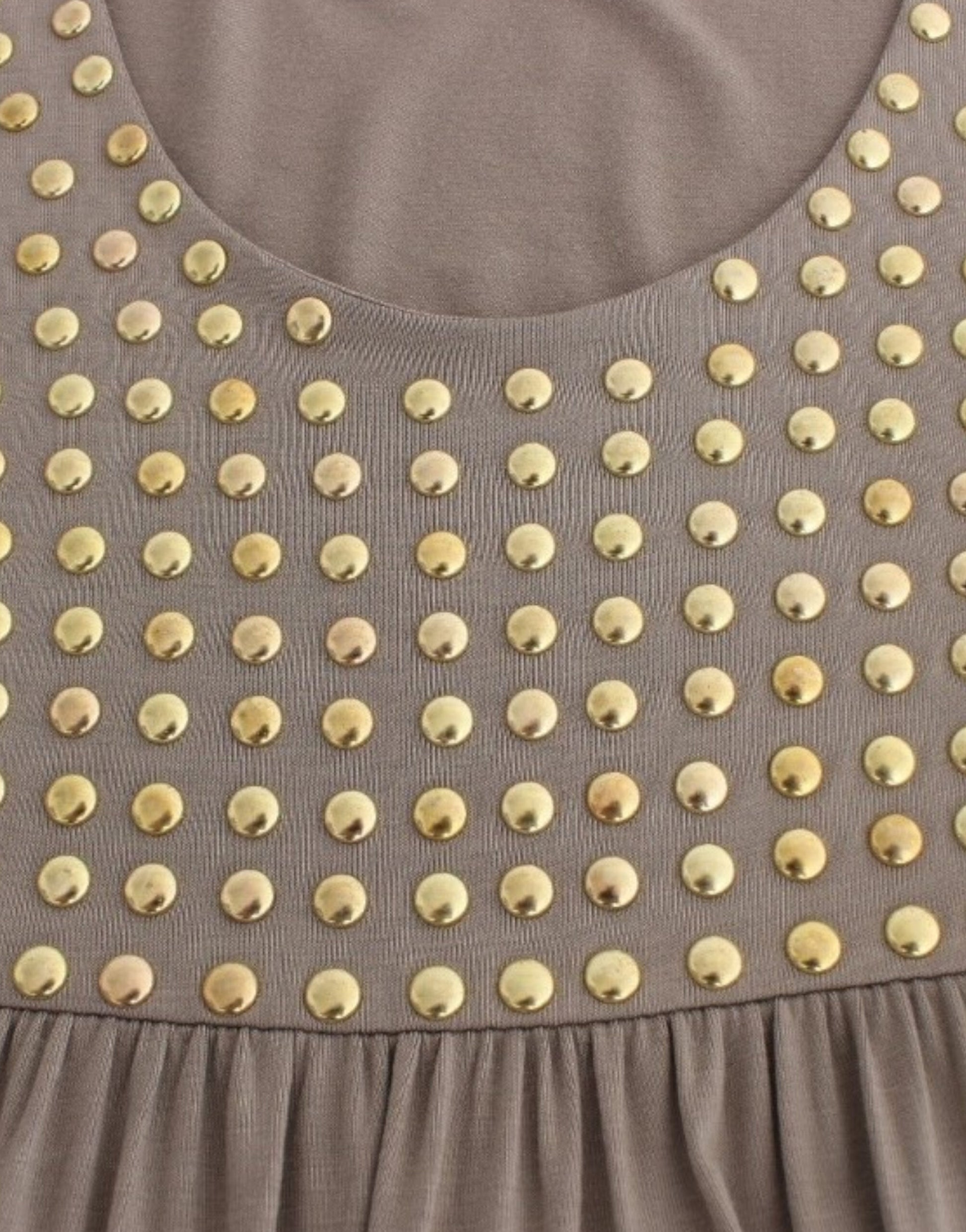 Roccobarocco Khaki studded sheath dress Roccobarocco