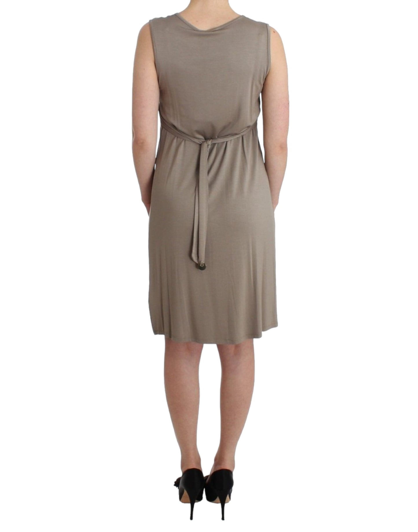 Roccobarocco Khaki studded sheath dress Roccobarocco