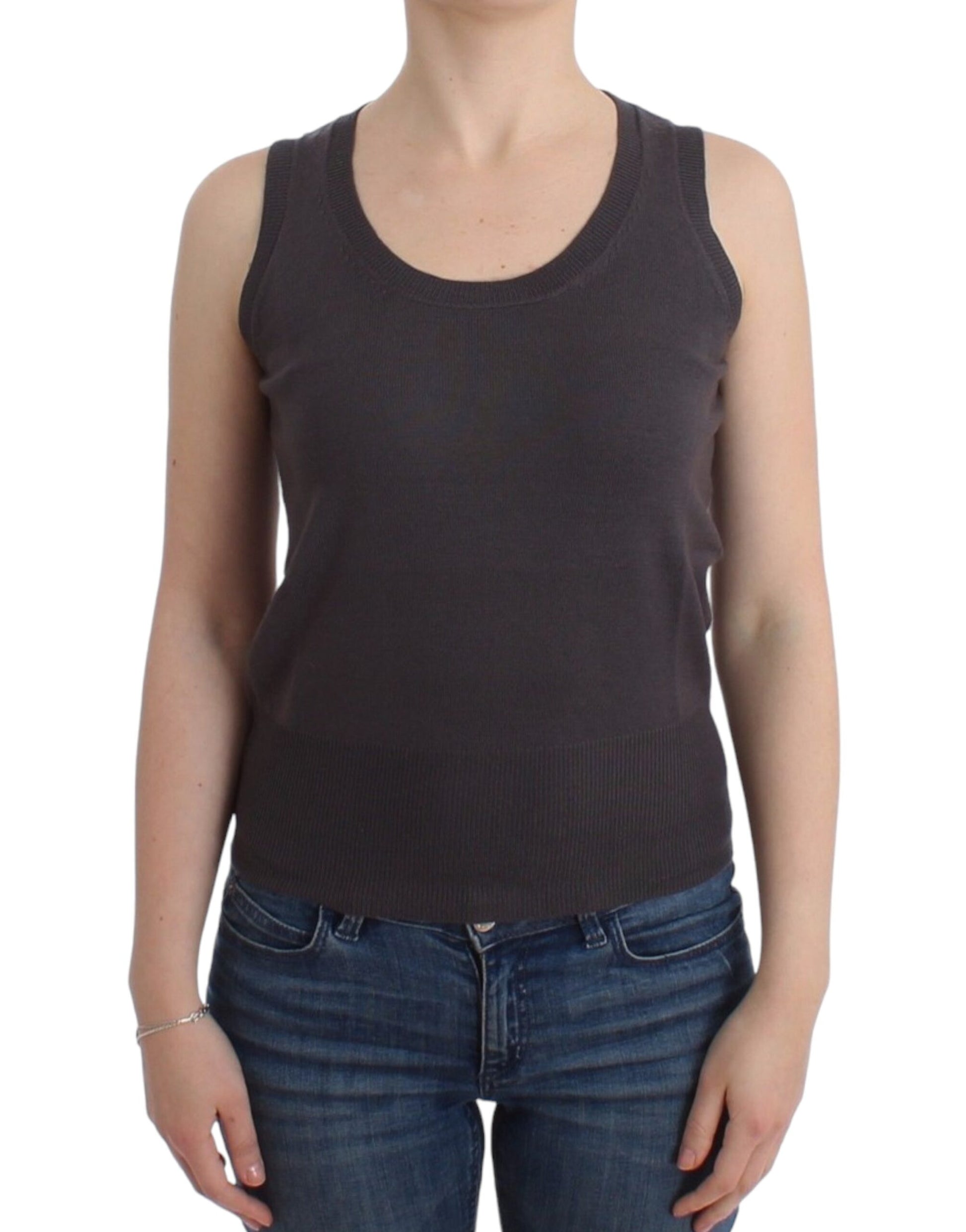 John Galliano Brown knit tank top John Galliano