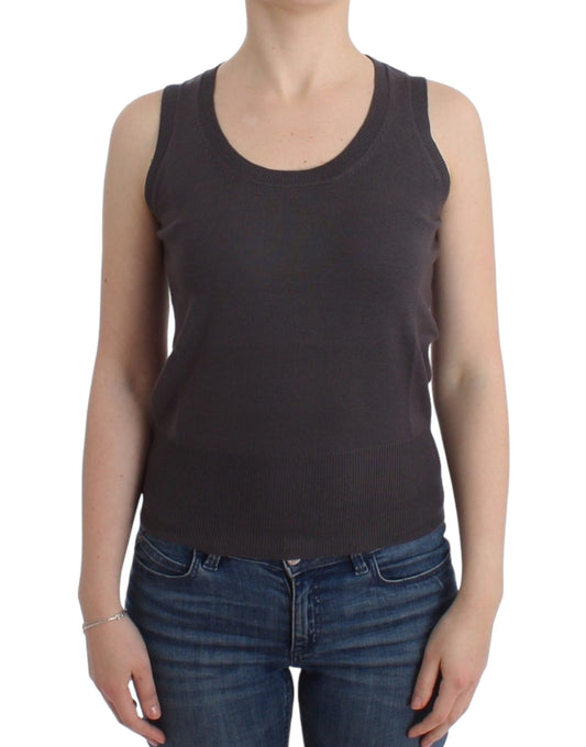 John Galliano Brown knit tank top John Galliano