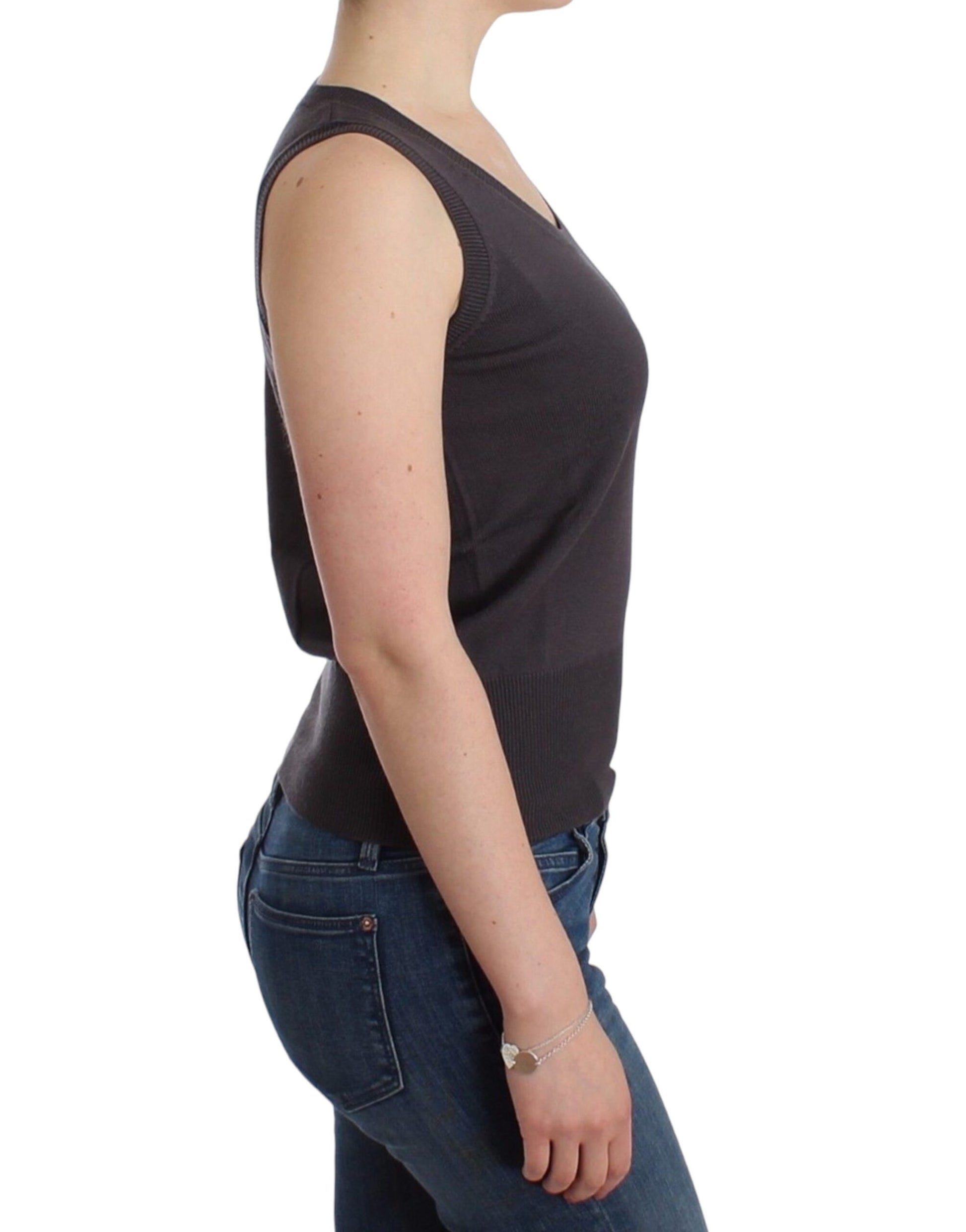 John Galliano Brown knit tank top John Galliano