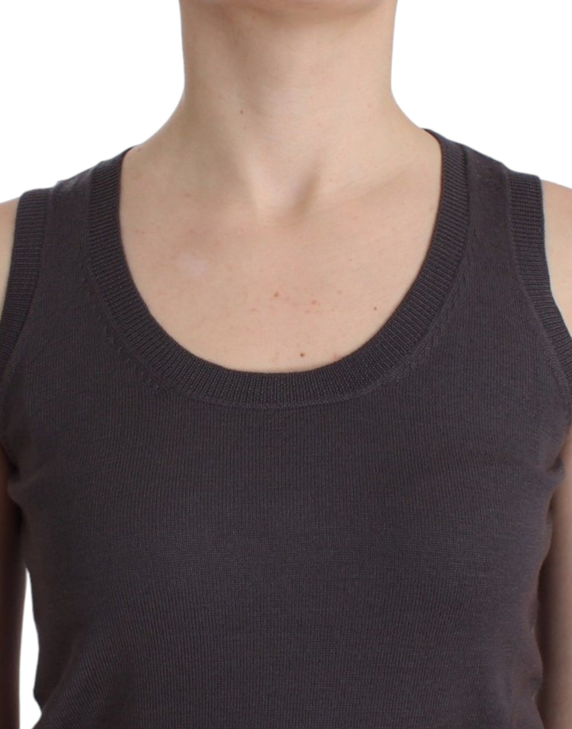 John Galliano Brown knit tank top John Galliano