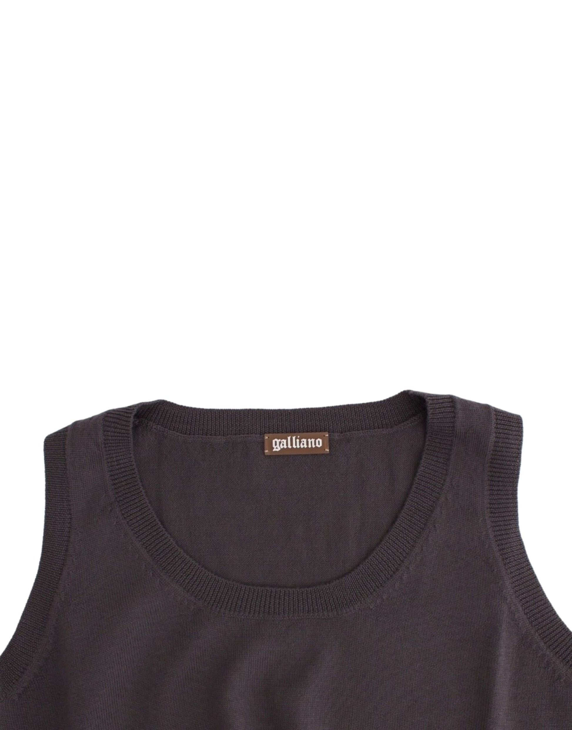 John Galliano Brown knit tank top John Galliano