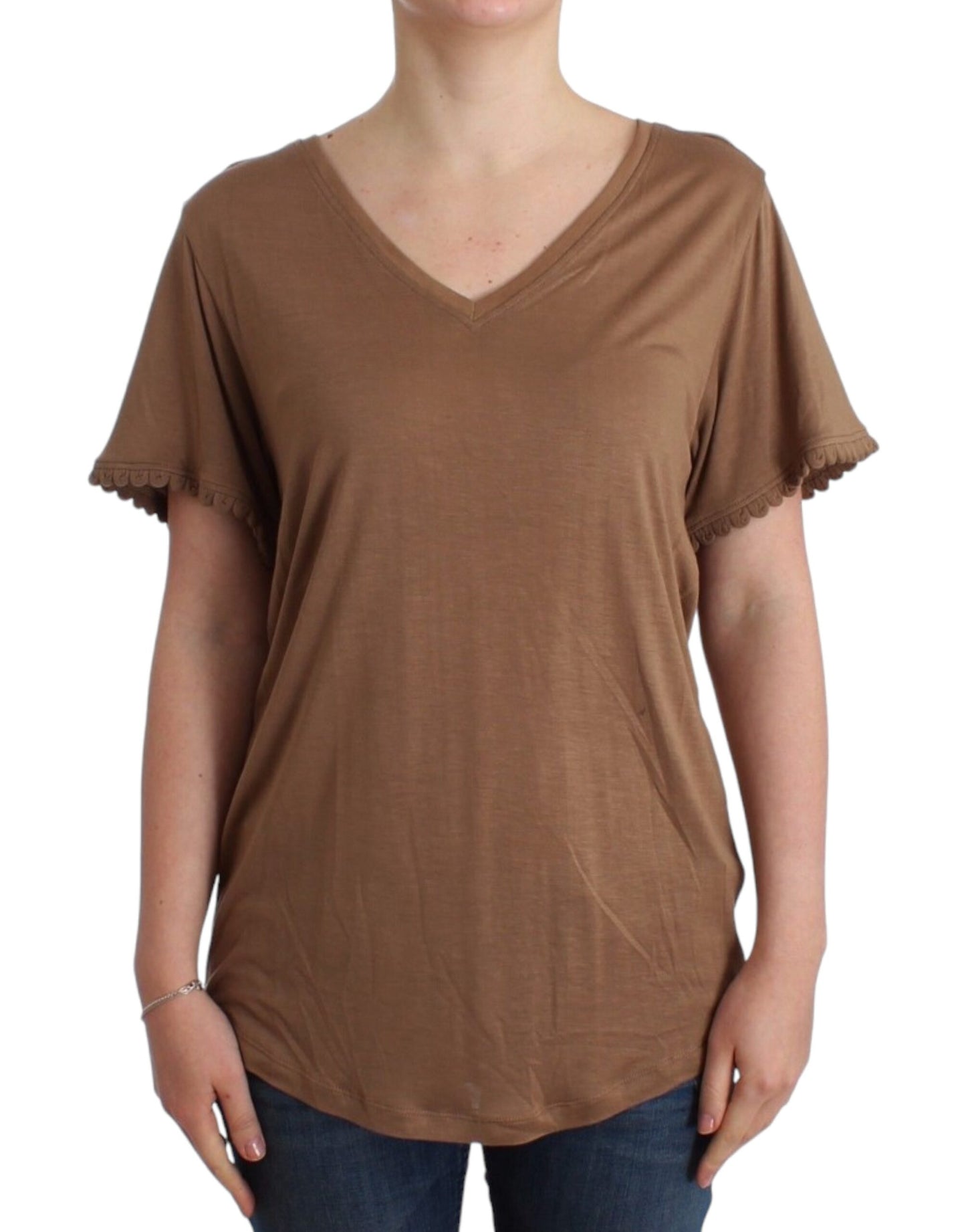 John Galliano Brown shortsleeved top John Galliano