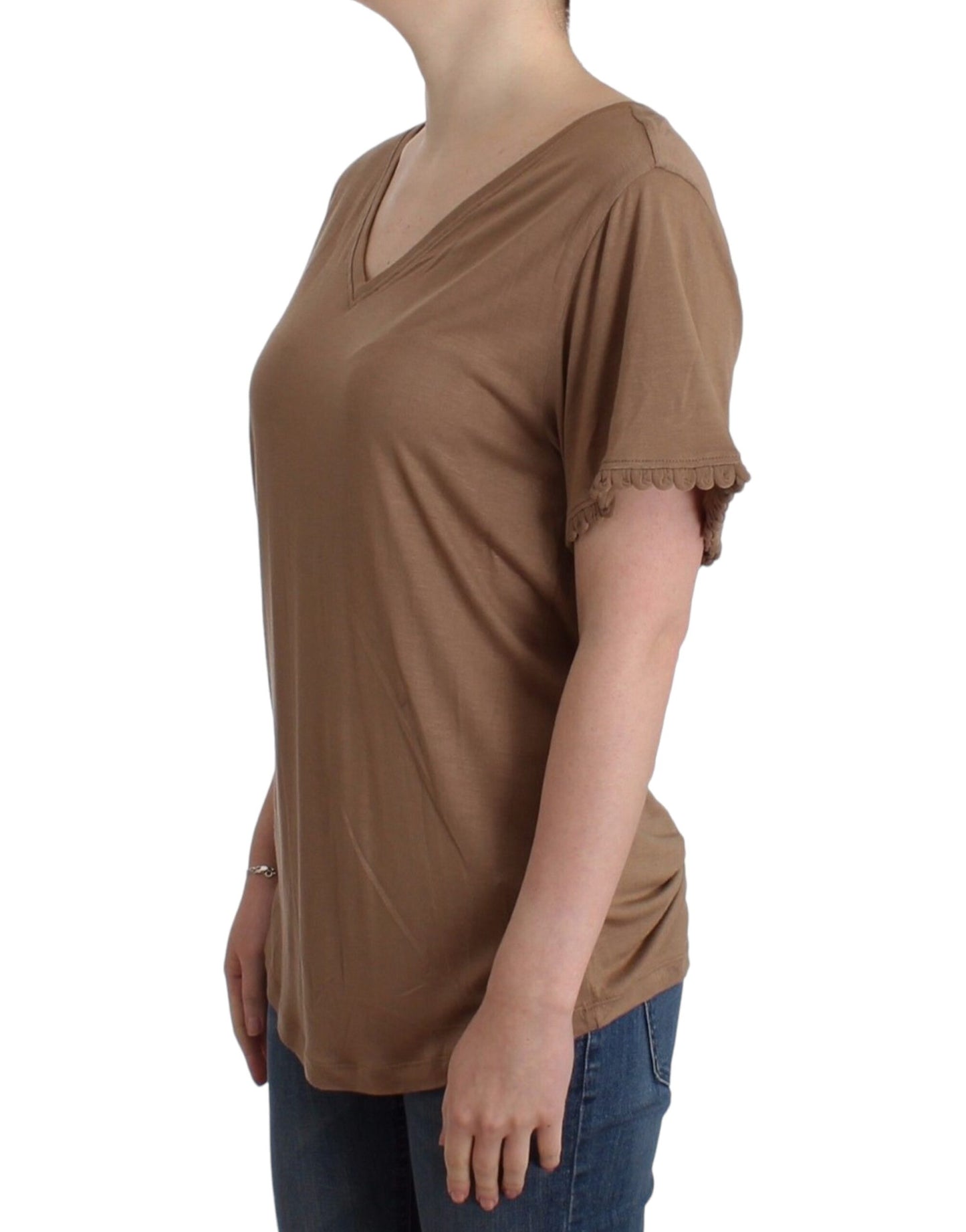 John Galliano Brown shortsleeved top John Galliano