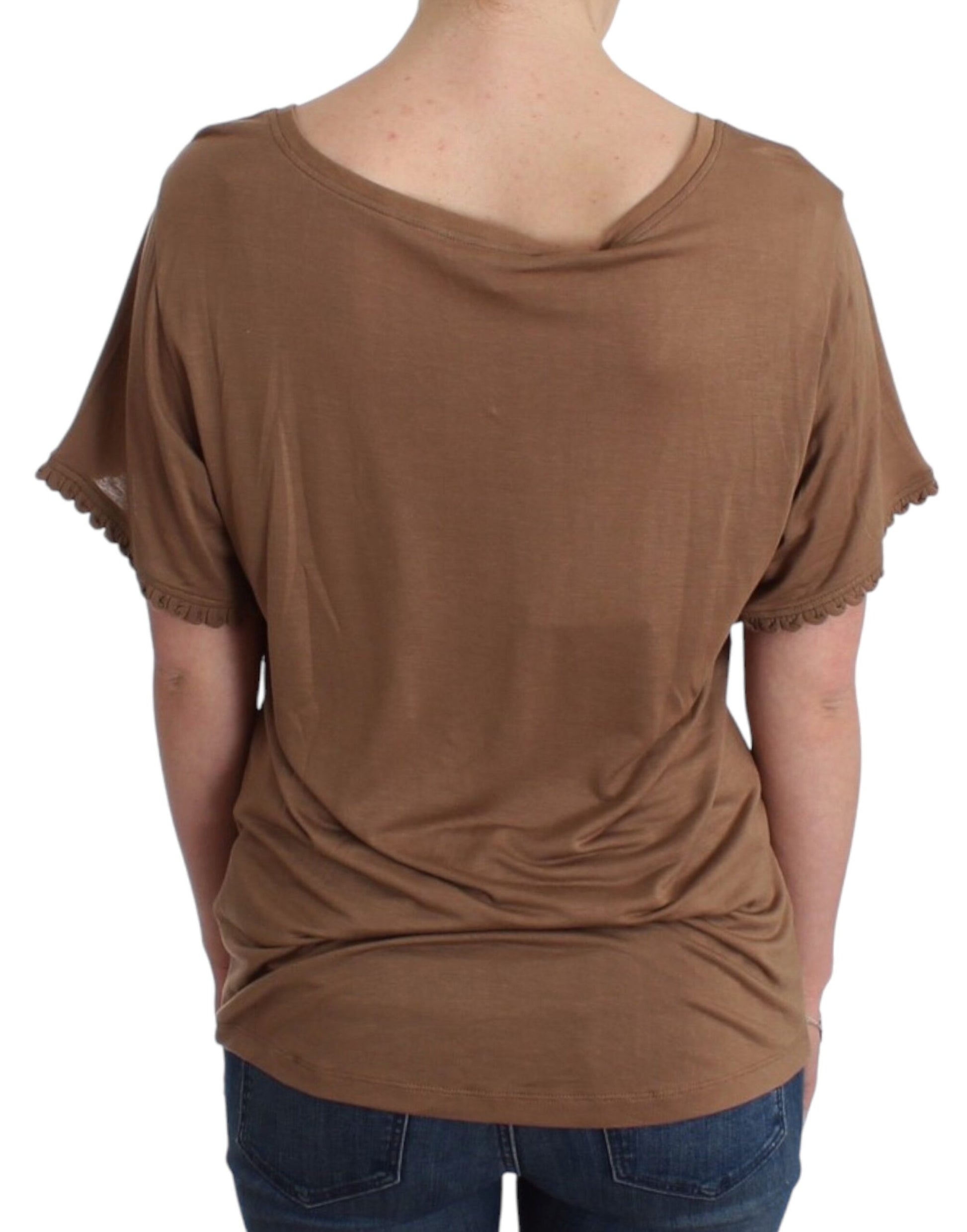 John Galliano Brown shortsleeved top John Galliano