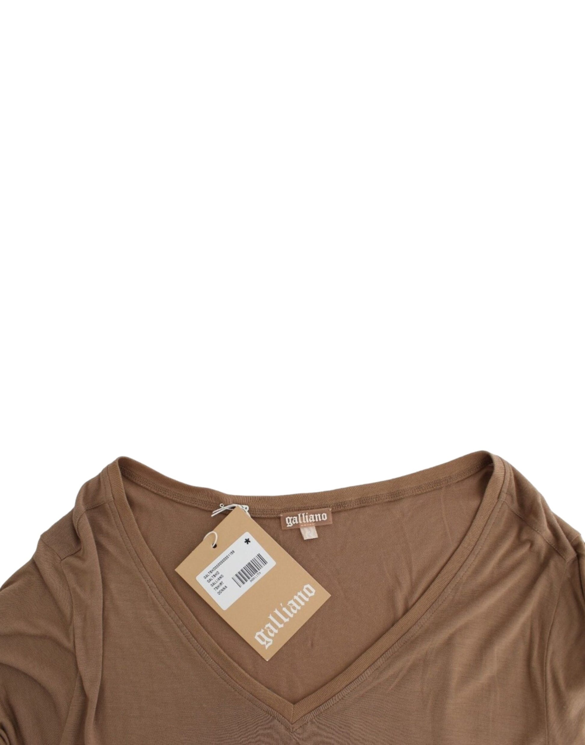John Galliano Brown shortsleeved top John Galliano