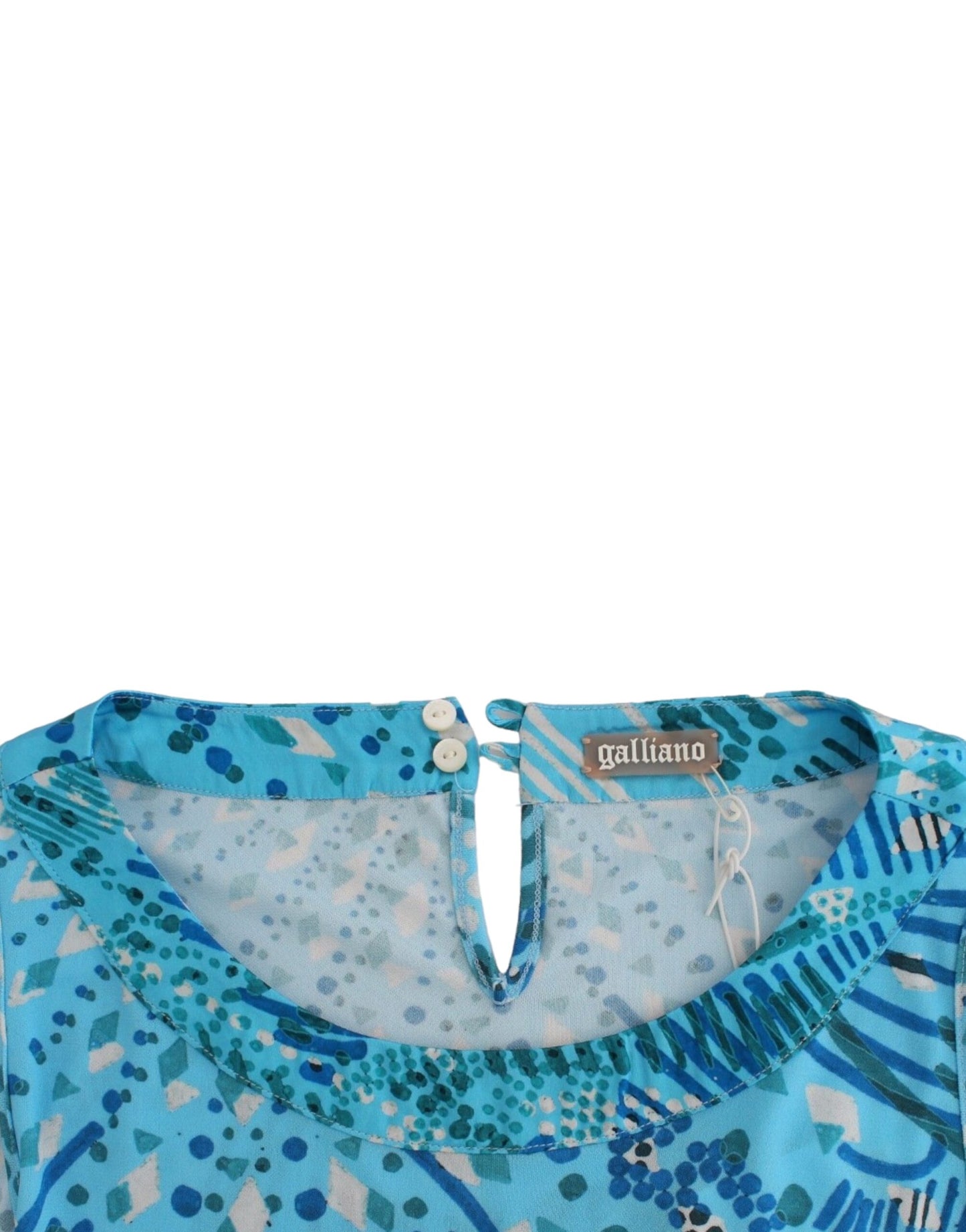 John Galliano Blue printed tank top John Galliano