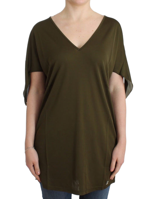 John Galliano Green shortsleeved blouse top John Galliano