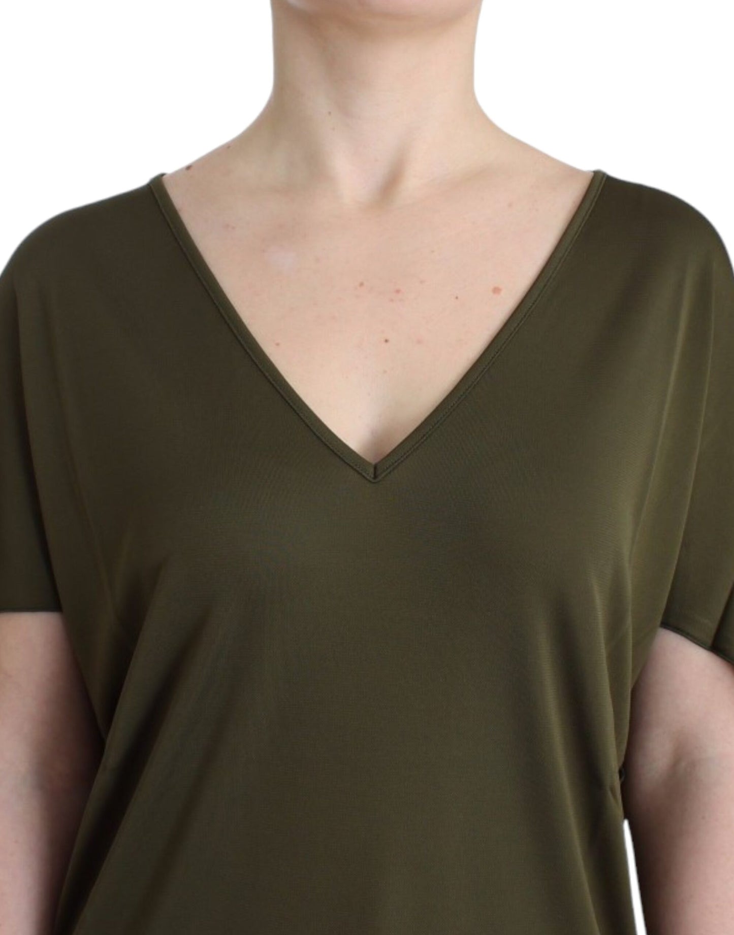 John Galliano Green shortsleeved blouse top John Galliano