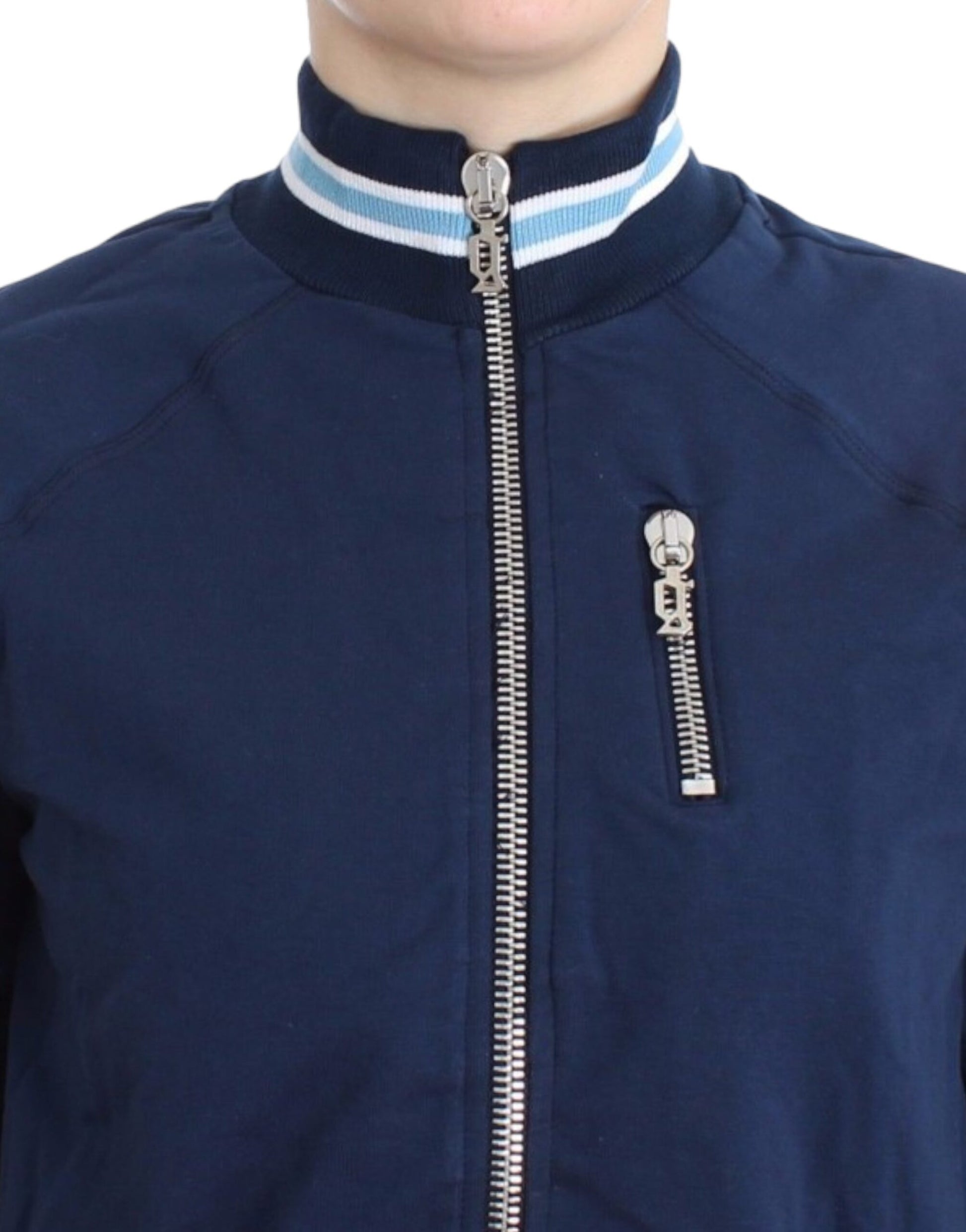 John Galliano Blue zip cotton cardigan John Galliano