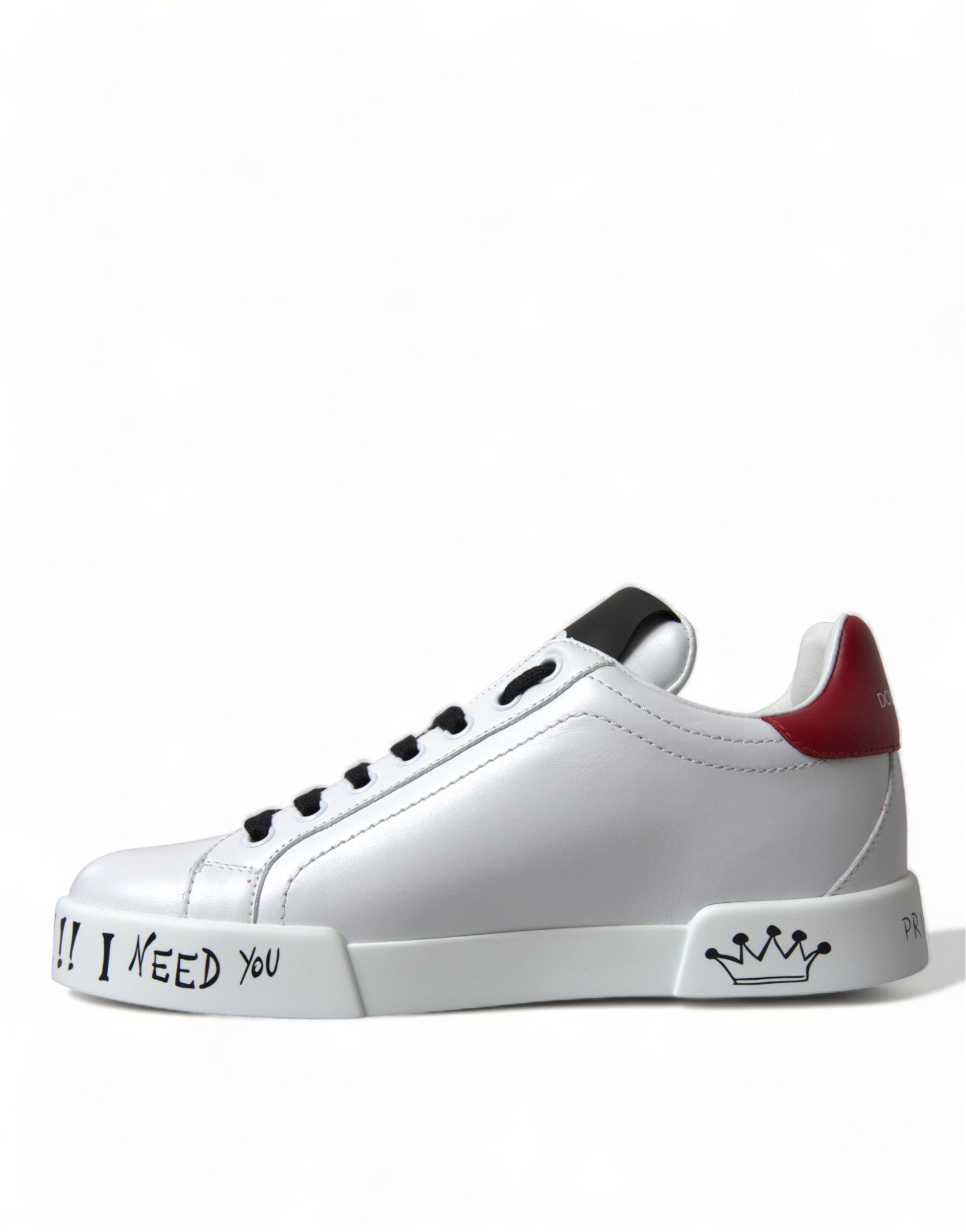 Dolce & Gabbana White Love Patch Portofino Classic Sneakers Shoes Dolce & Gabbana