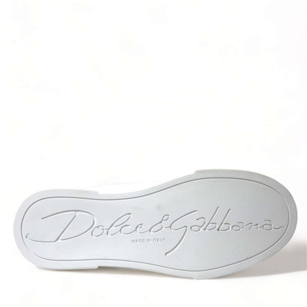 Dolce & Gabbana White Love Patch Portofino Classic Sneakers Shoes