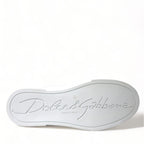 Dolce & Gabbana White Love Patch Portofino Classic Sneakers Shoes