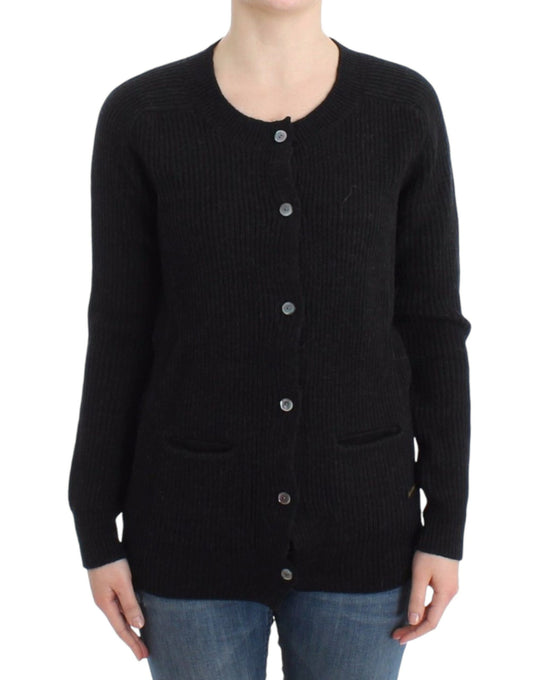 John Galliano Black wool cardigan John Galliano