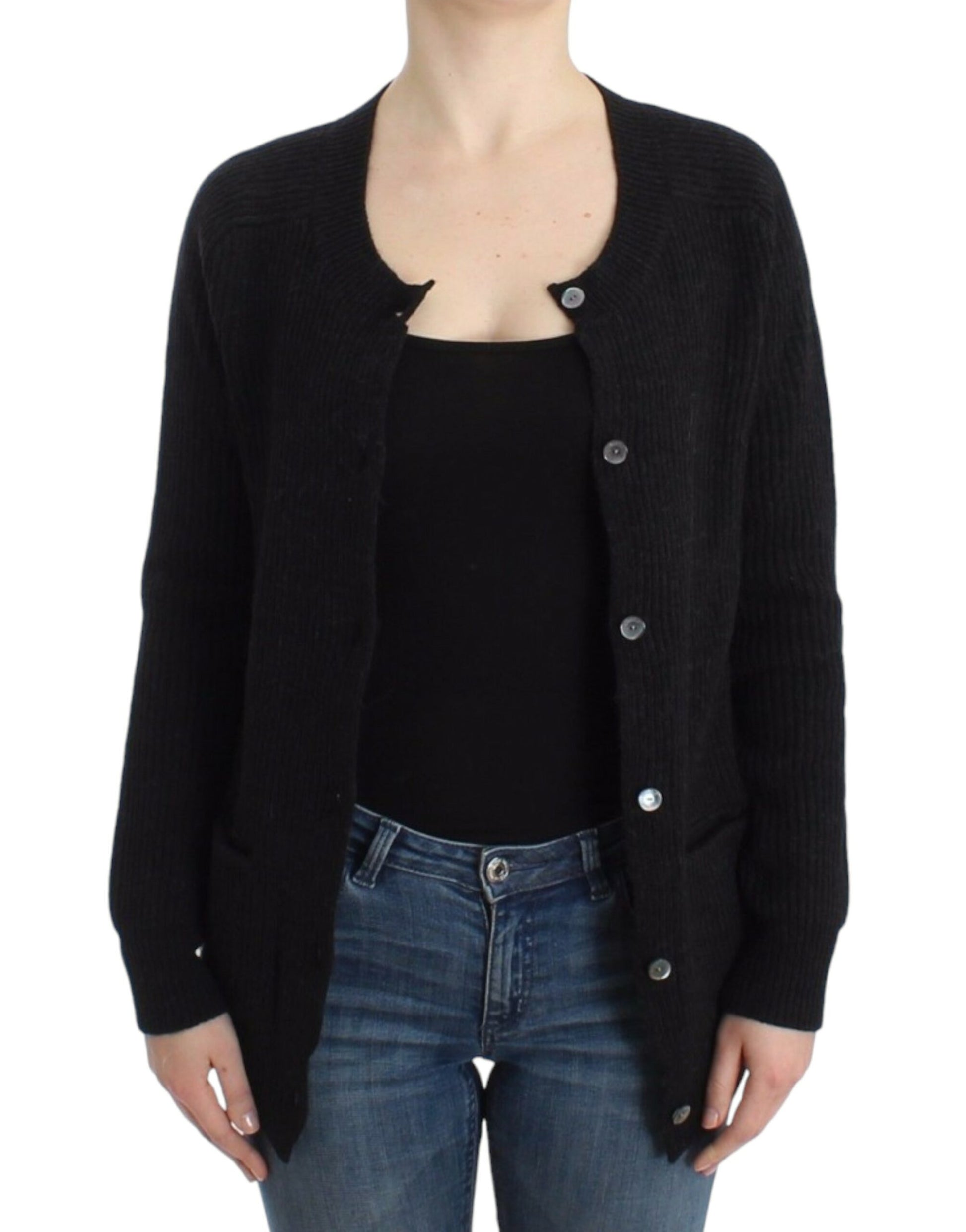 John Galliano Black wool cardigan John Galliano