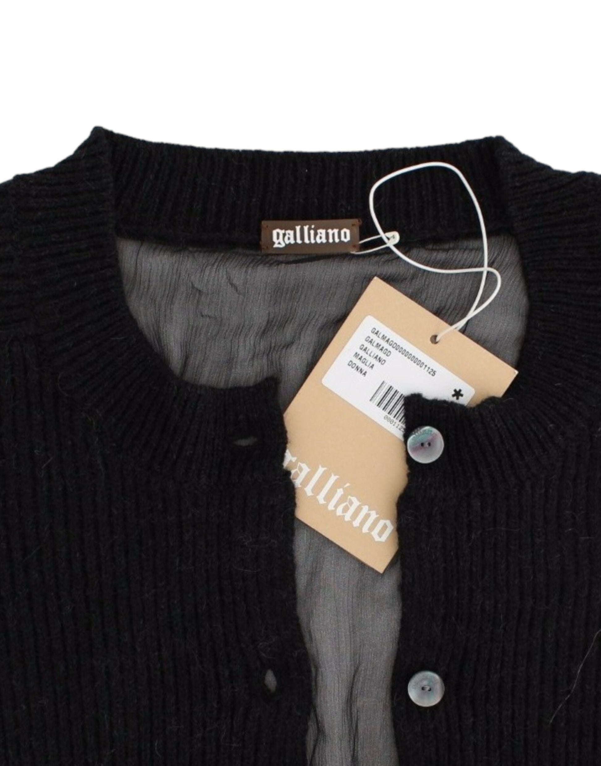 John Galliano Black wool cardigan John Galliano