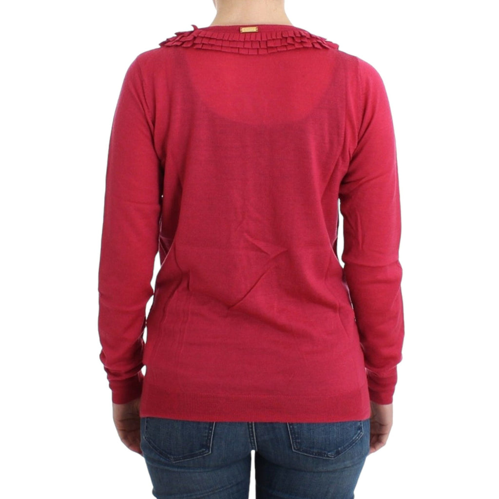 John Galliano Pink wool cardigan