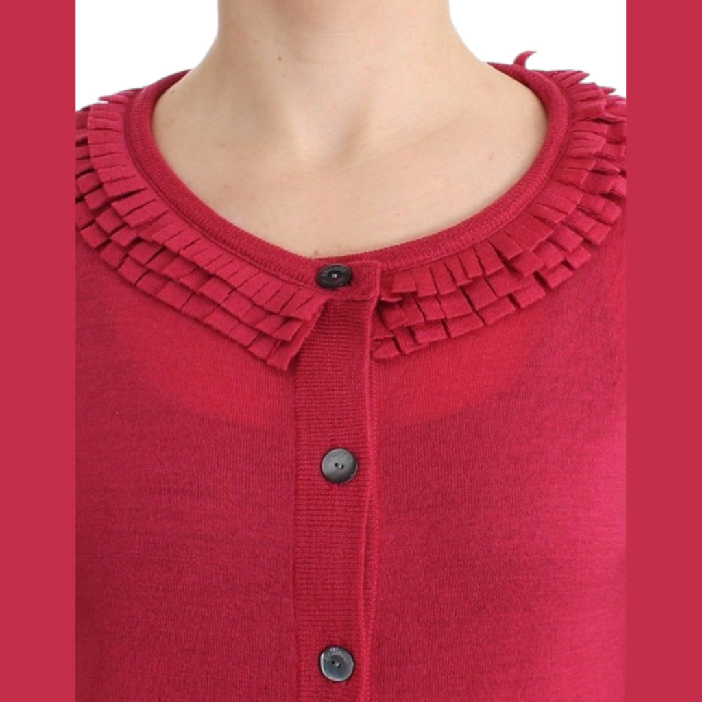 John Galliano Pink wool cardigan