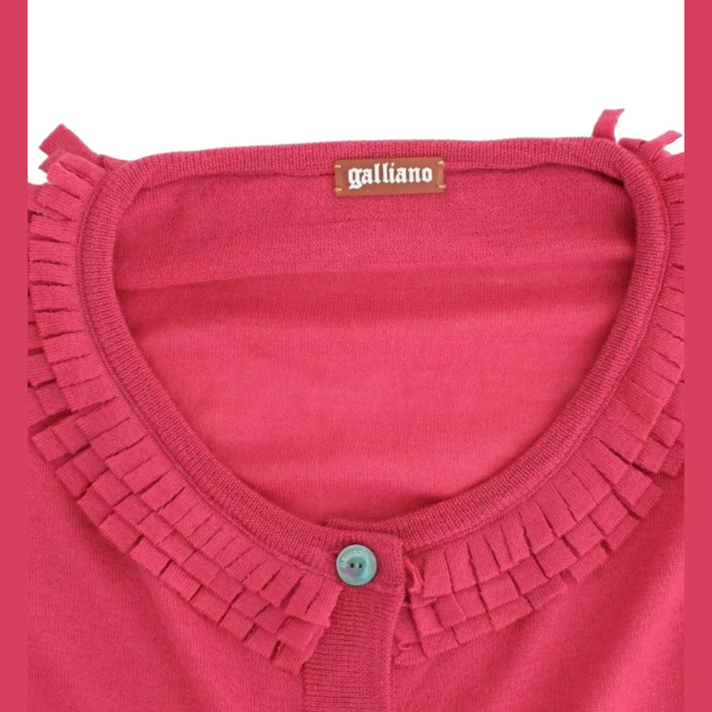 John Galliano Pink wool cardigan