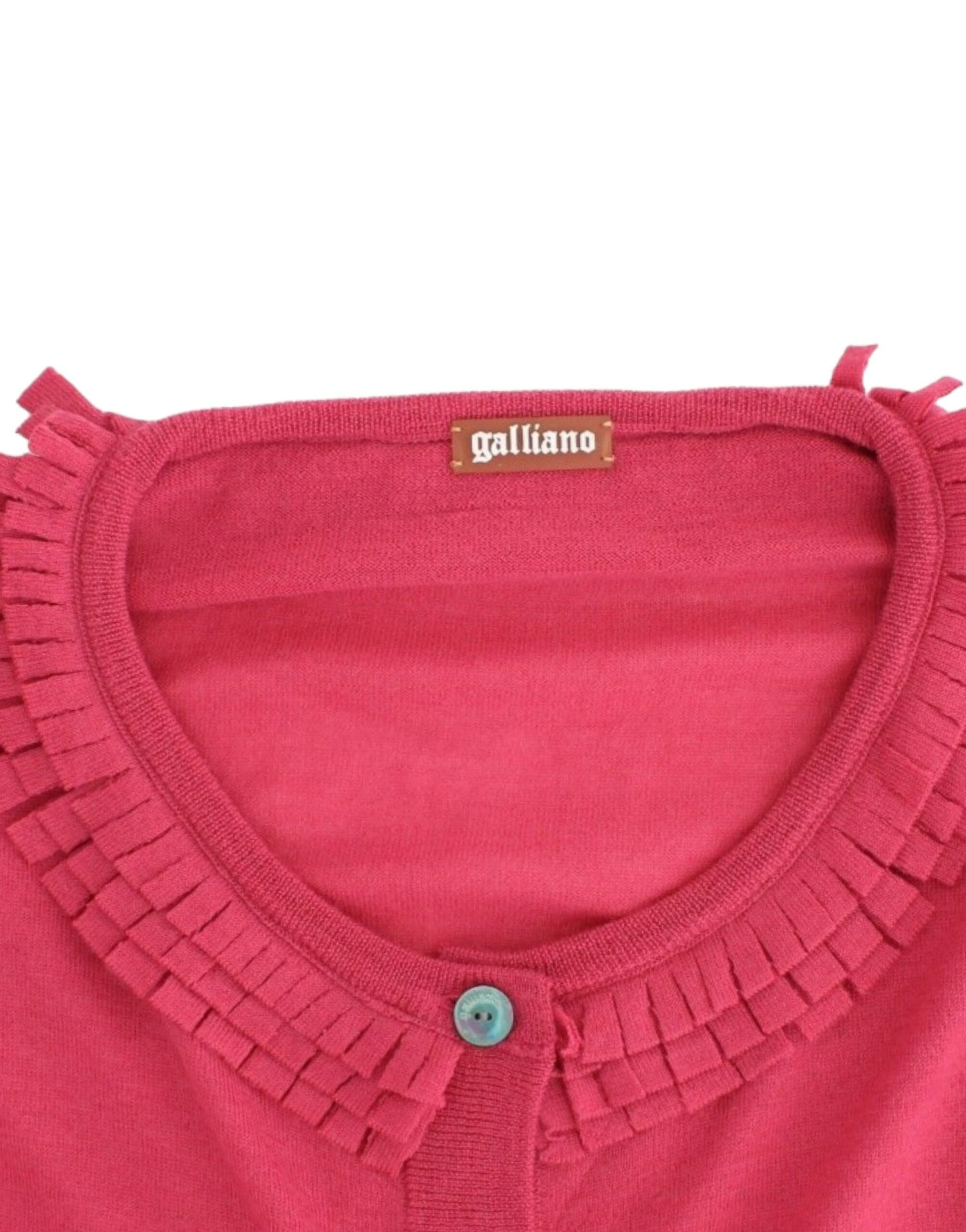 John Galliano Pink wool cardigan John Galliano