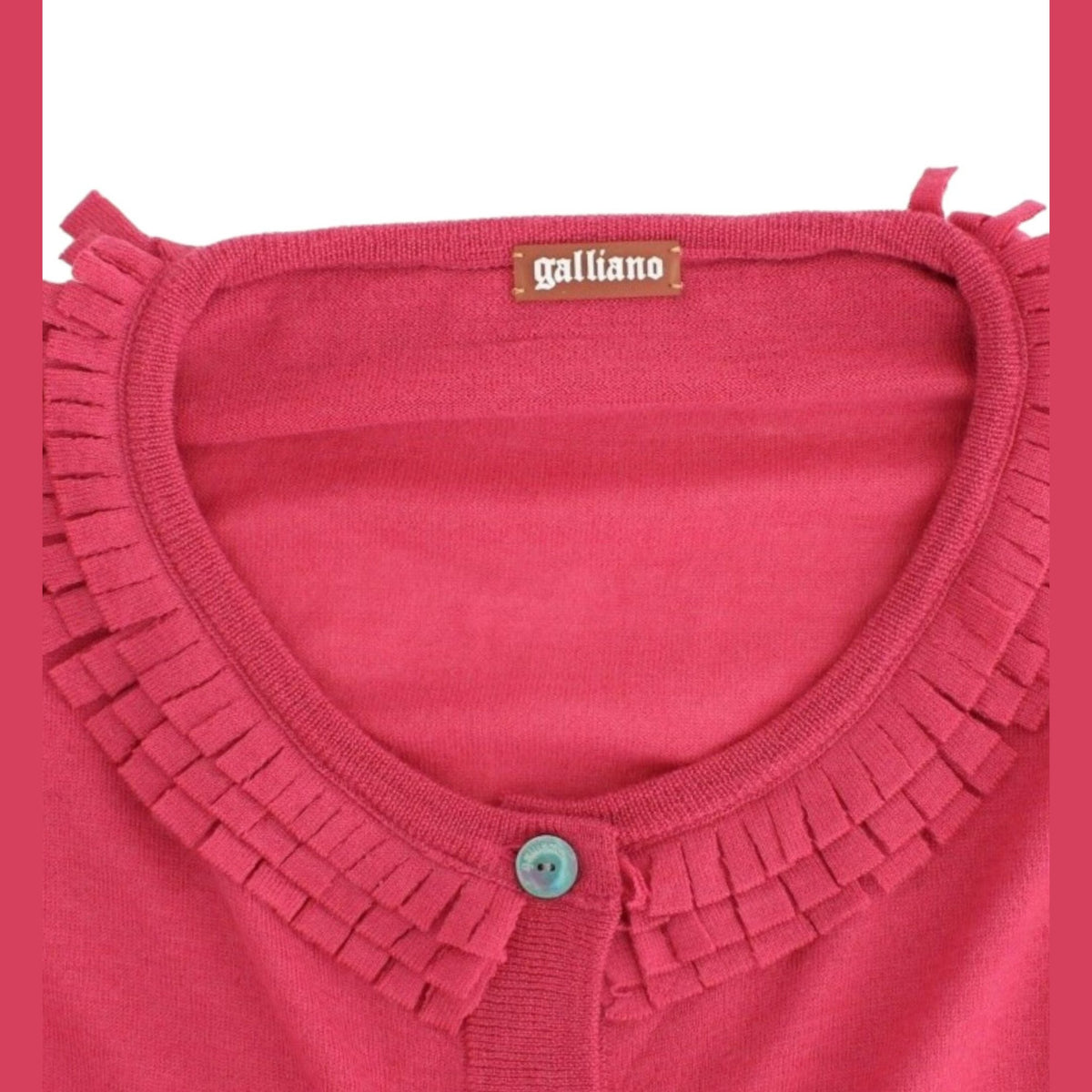 John Galliano Pink wool cardigan