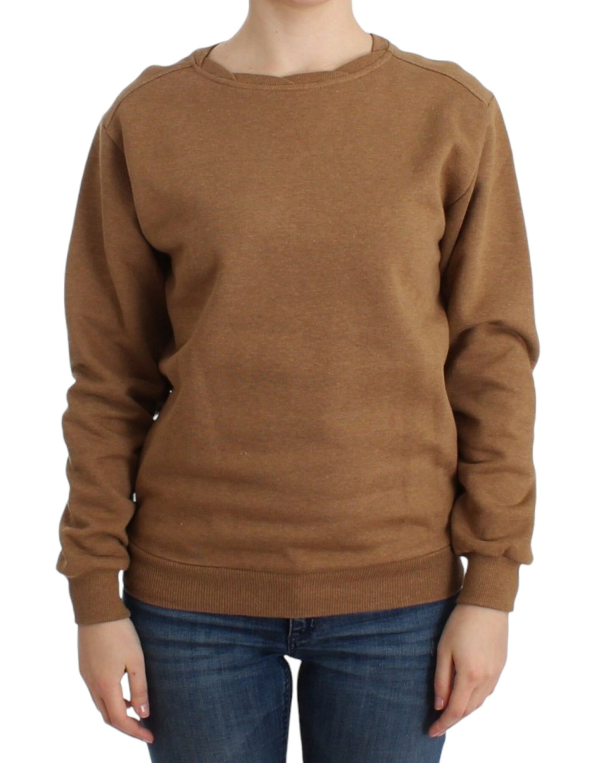 John Galliano Brown Crewneck Cotton Sweater John Galliano