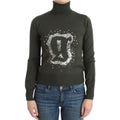 John Galliano Green wool turtleneck sweater