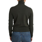 John Galliano Green wool turtleneck sweater