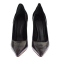 Cédric Charlier Gray Black Leather Suede Heels Pumps Shoes