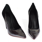 Cédric Charlier Gray Black Leather Suede Heels Pumps Shoes