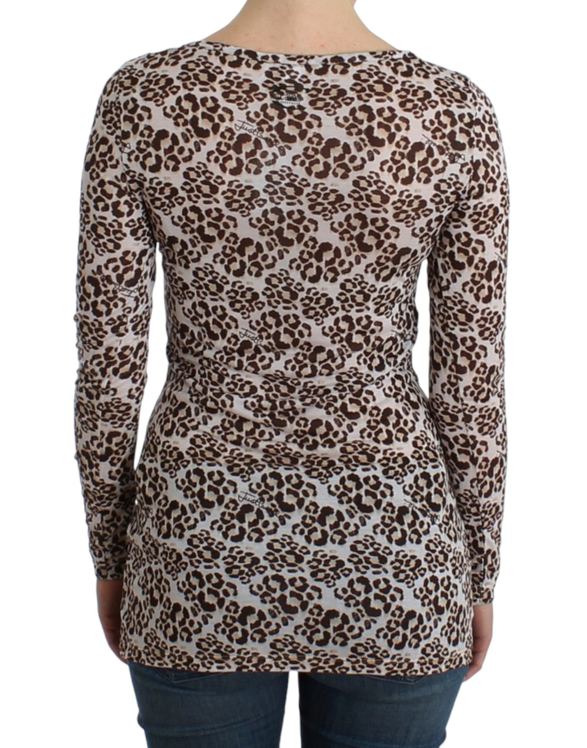 Cavalli Brown longsleeved lace top Cavalli