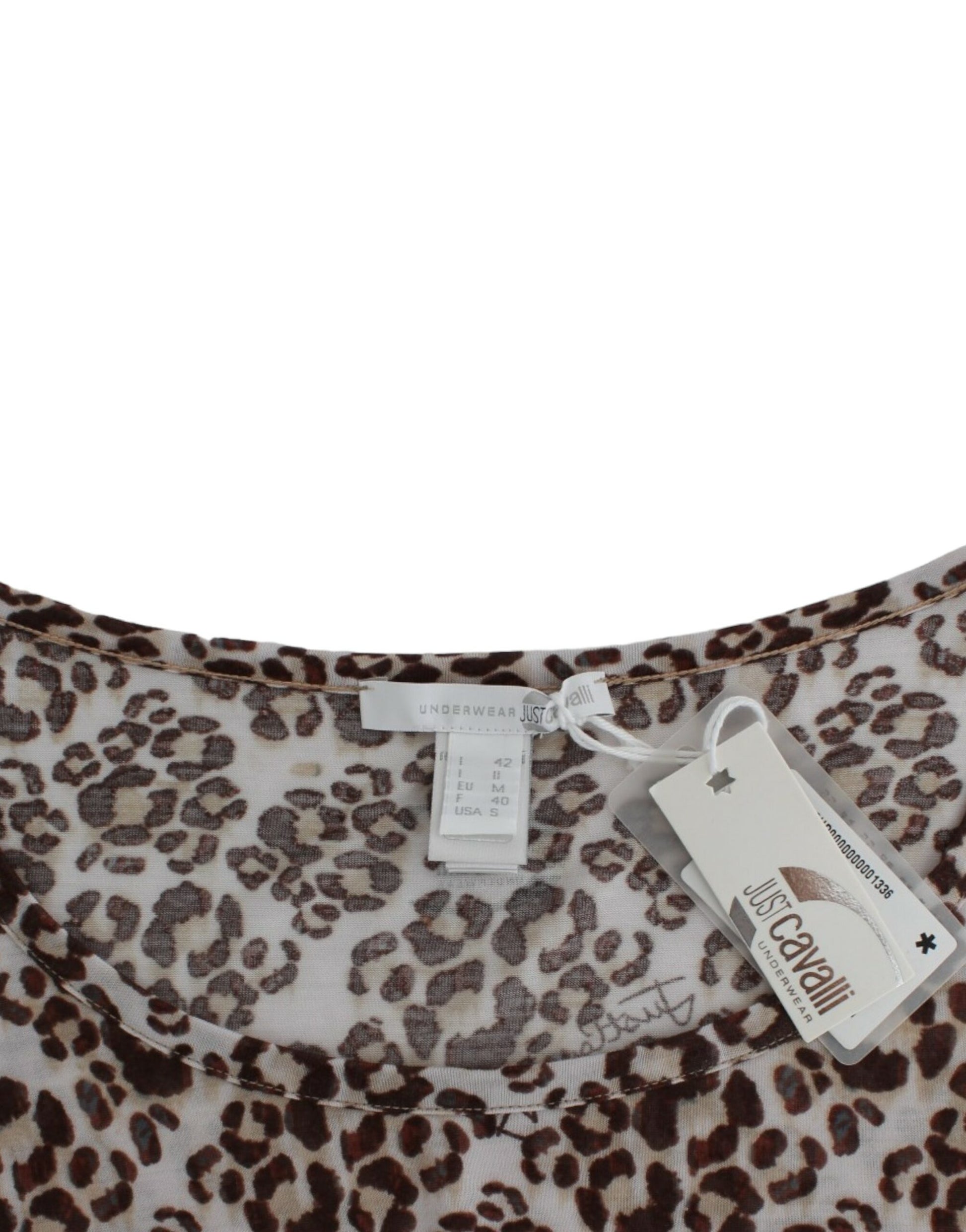 Cavalli Brown longsleeved lace top Cavalli