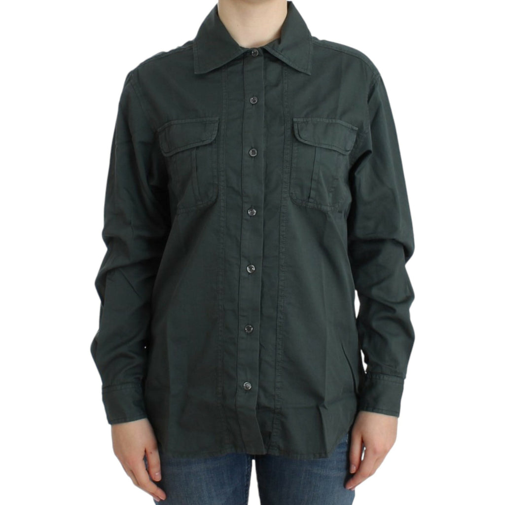 Cavalli Gray button down shirt