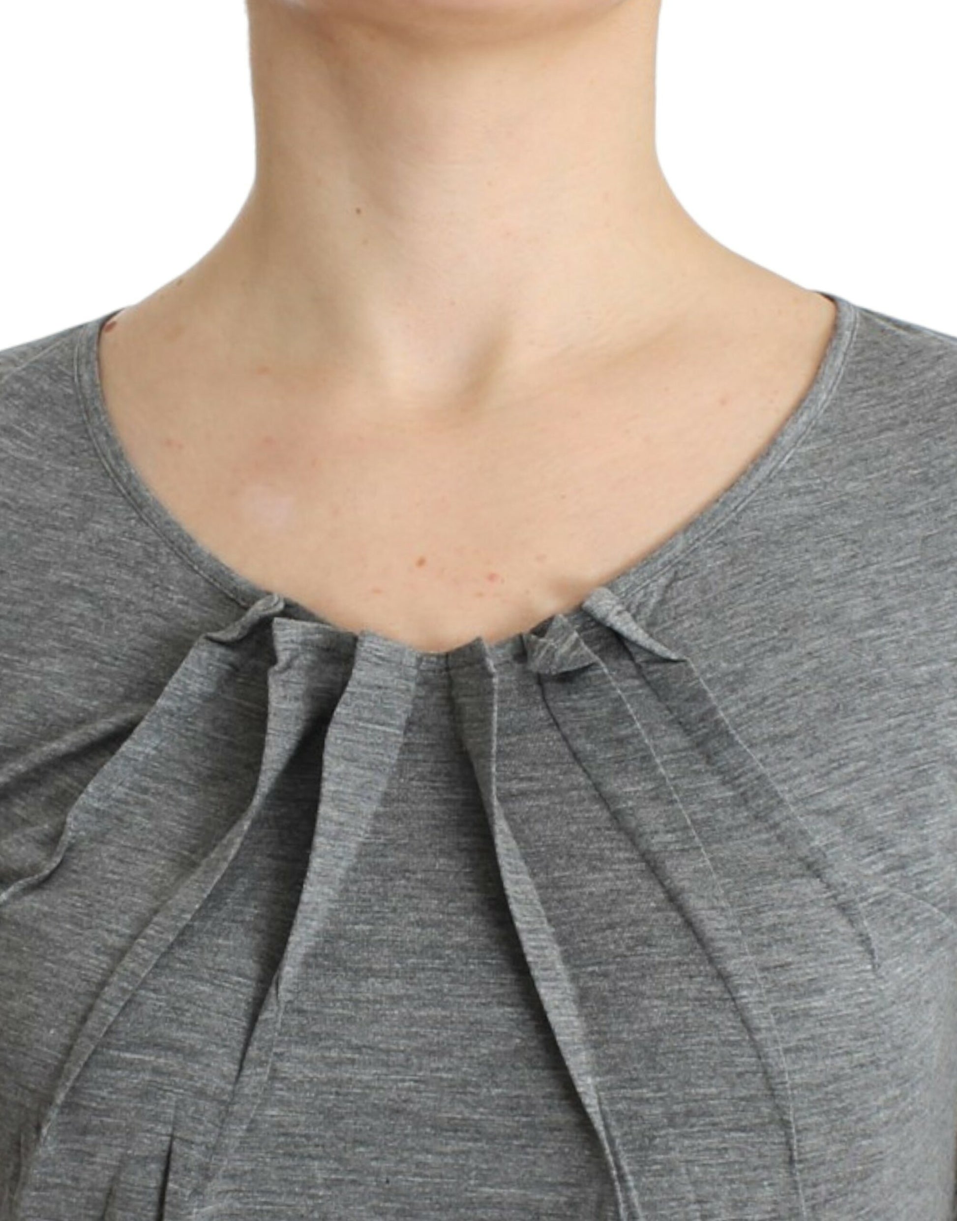 Cavalli Gray 3/4 sleeves jumper top Cavalli