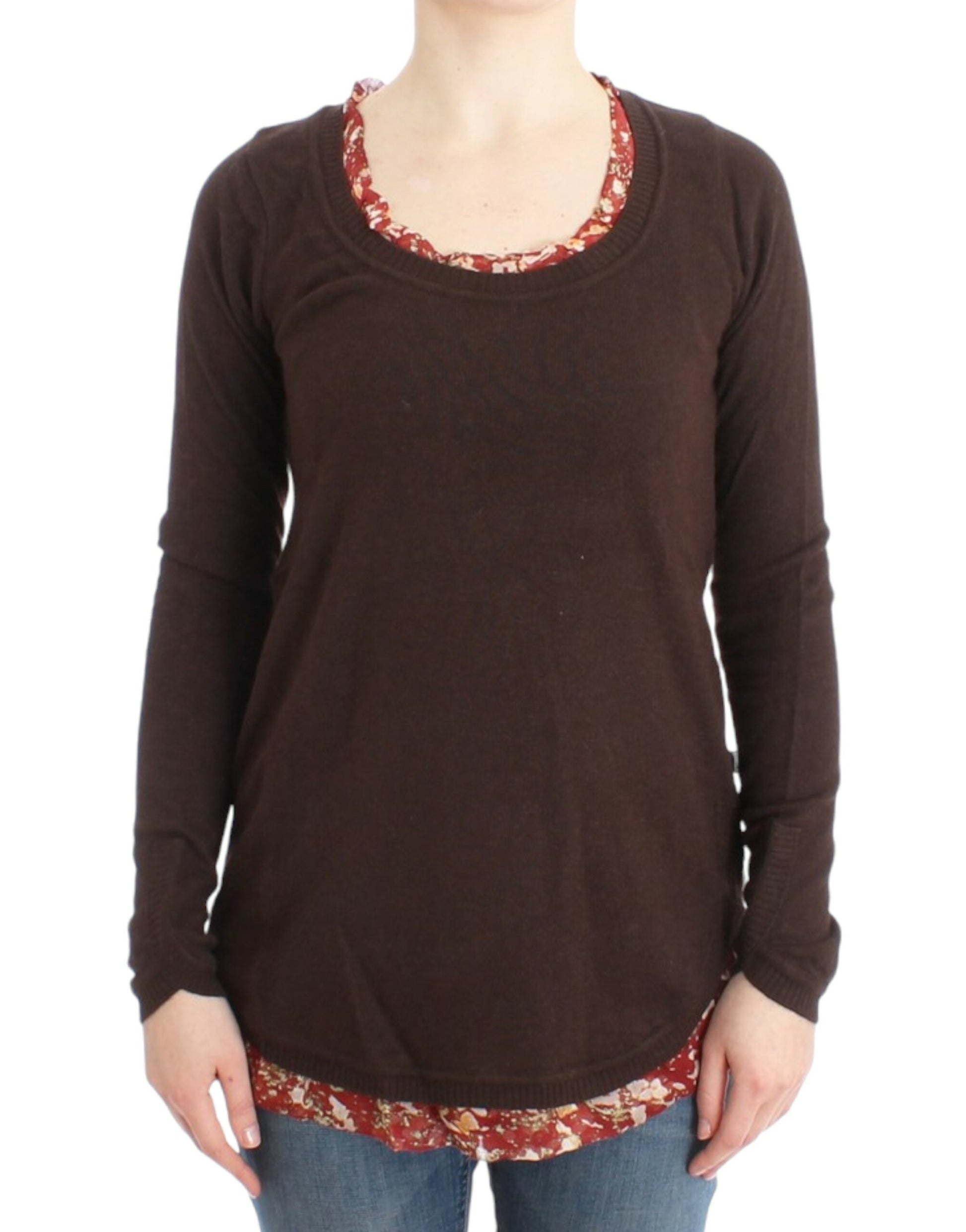 Cavalli Brown crewneck sweater Cavalli
