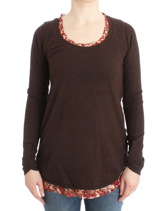 Cavalli Brown crewneck sweater Cavalli