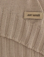 Cavalli Beige knitted wool sweater
