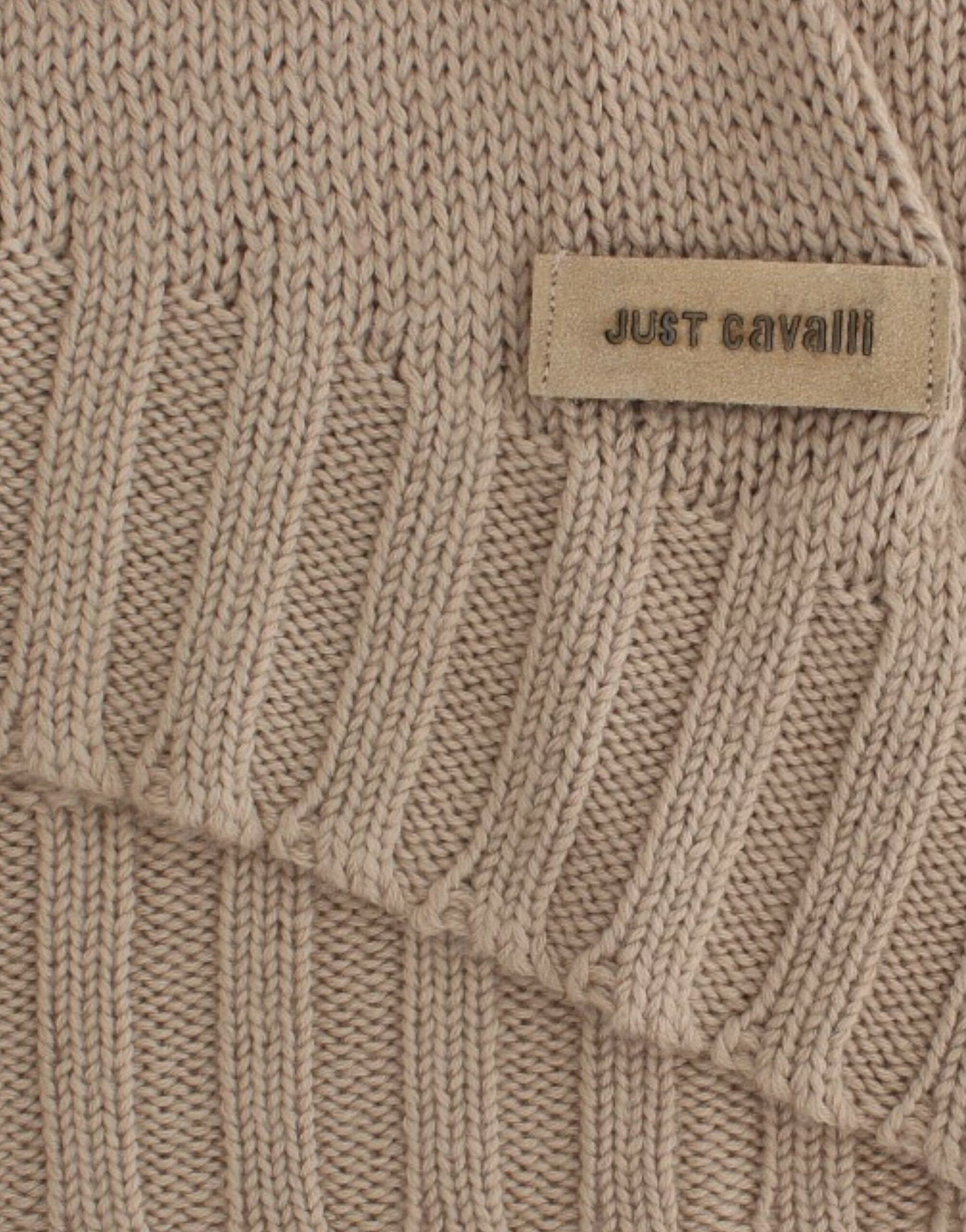 Cavalli Beige knitted wool sweater Cavalli