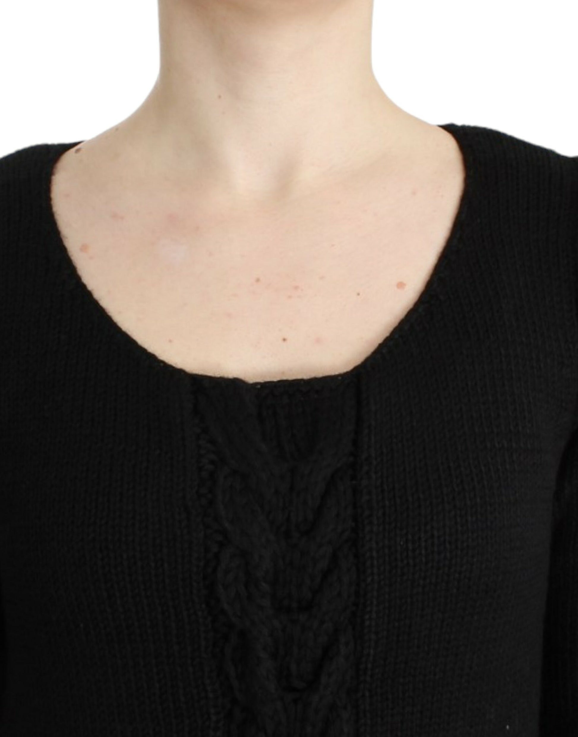 Cavalli Black knitted wool sweater Cavalli